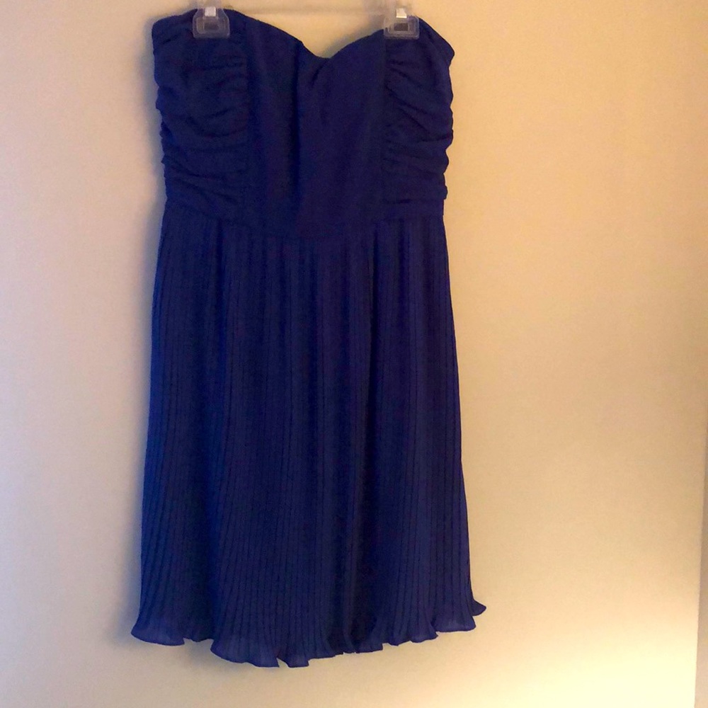 Royal blue strapless dress